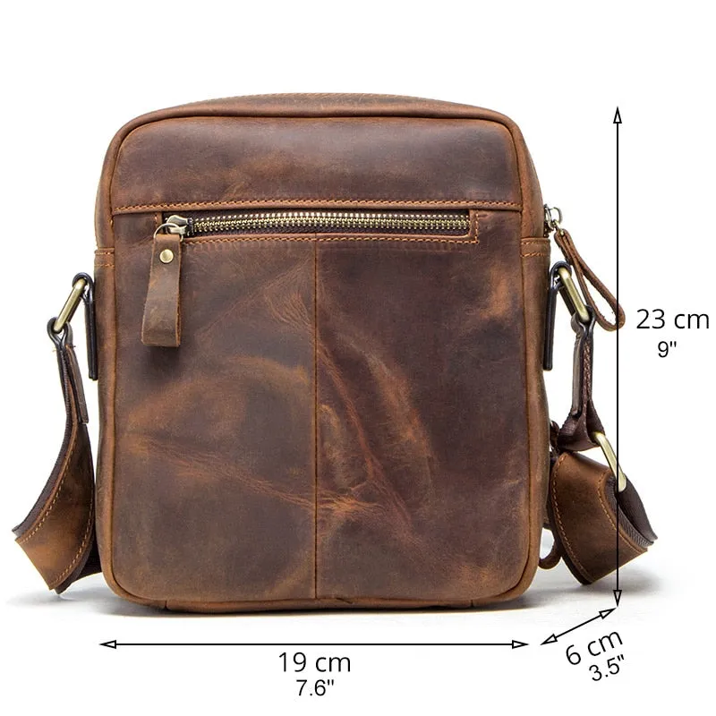 Genuine Leather Vintage Crossbody Bag