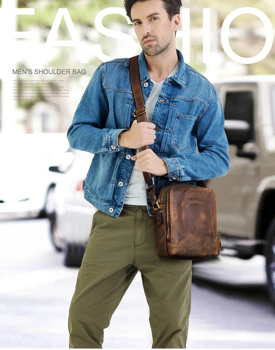 Genuine Leather Vintage Crossbody Bag