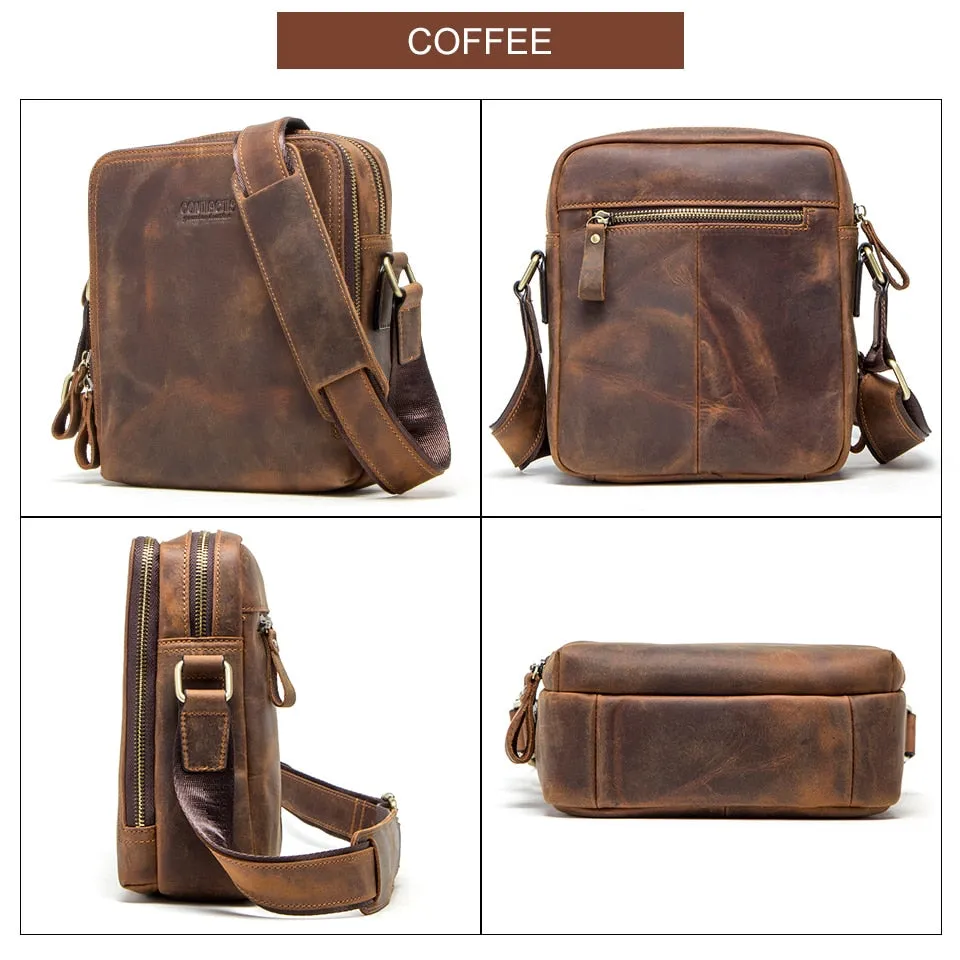 Genuine Leather Vintage Crossbody Bag