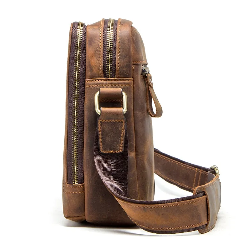 Genuine Leather Vintage Crossbody Bag
