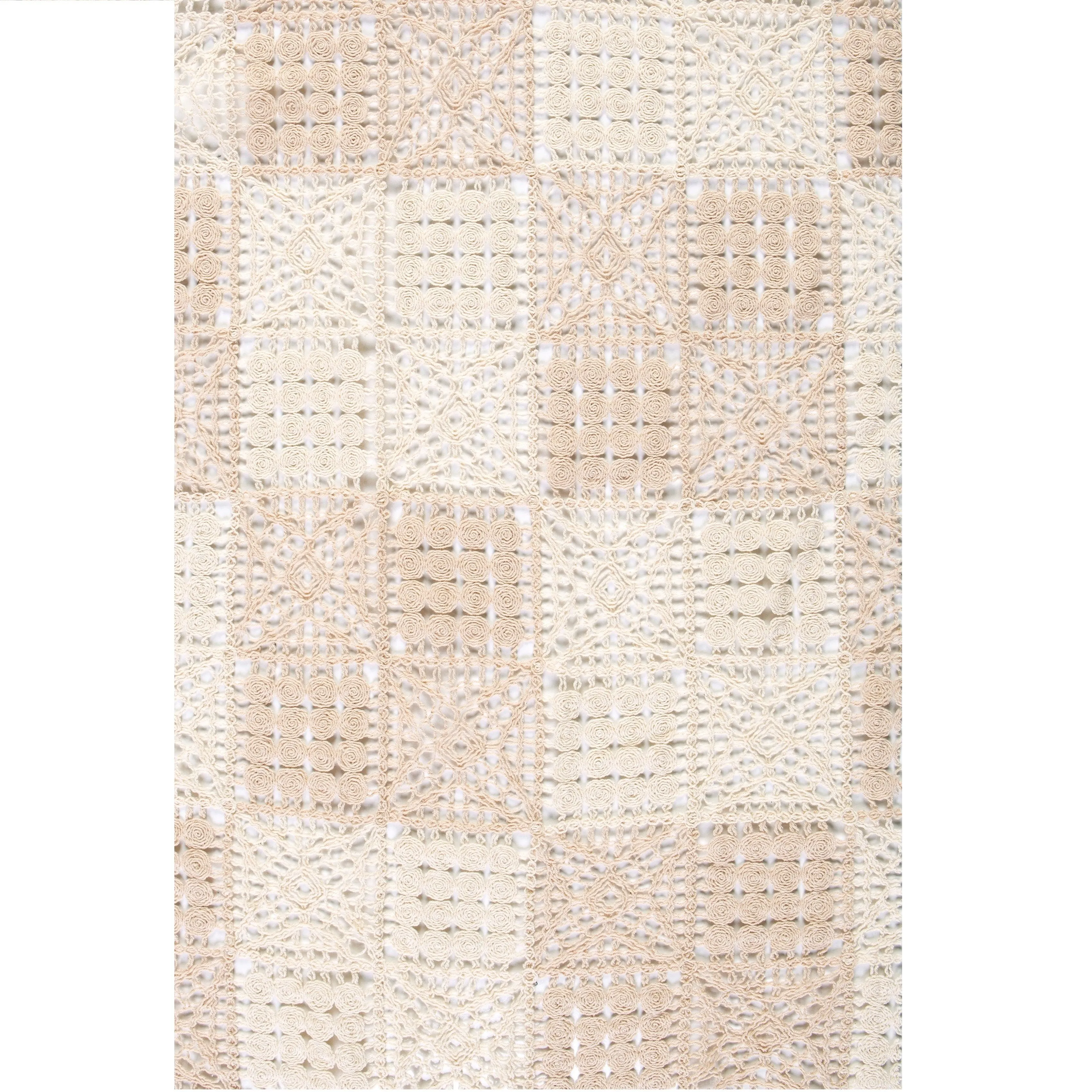 Geometric Design Cotton Guipure Embroidered Fabric
