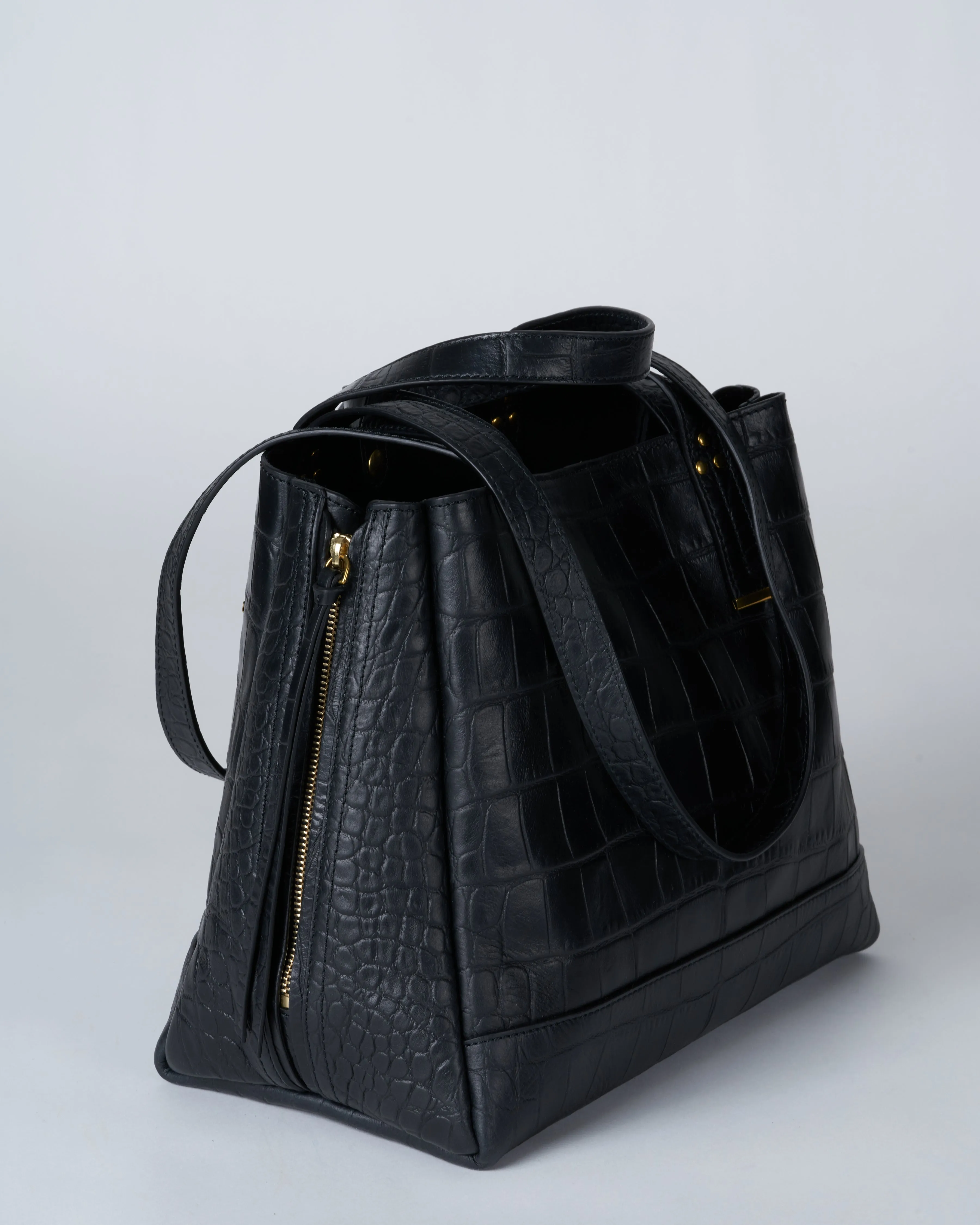 georges m bag - croco noir