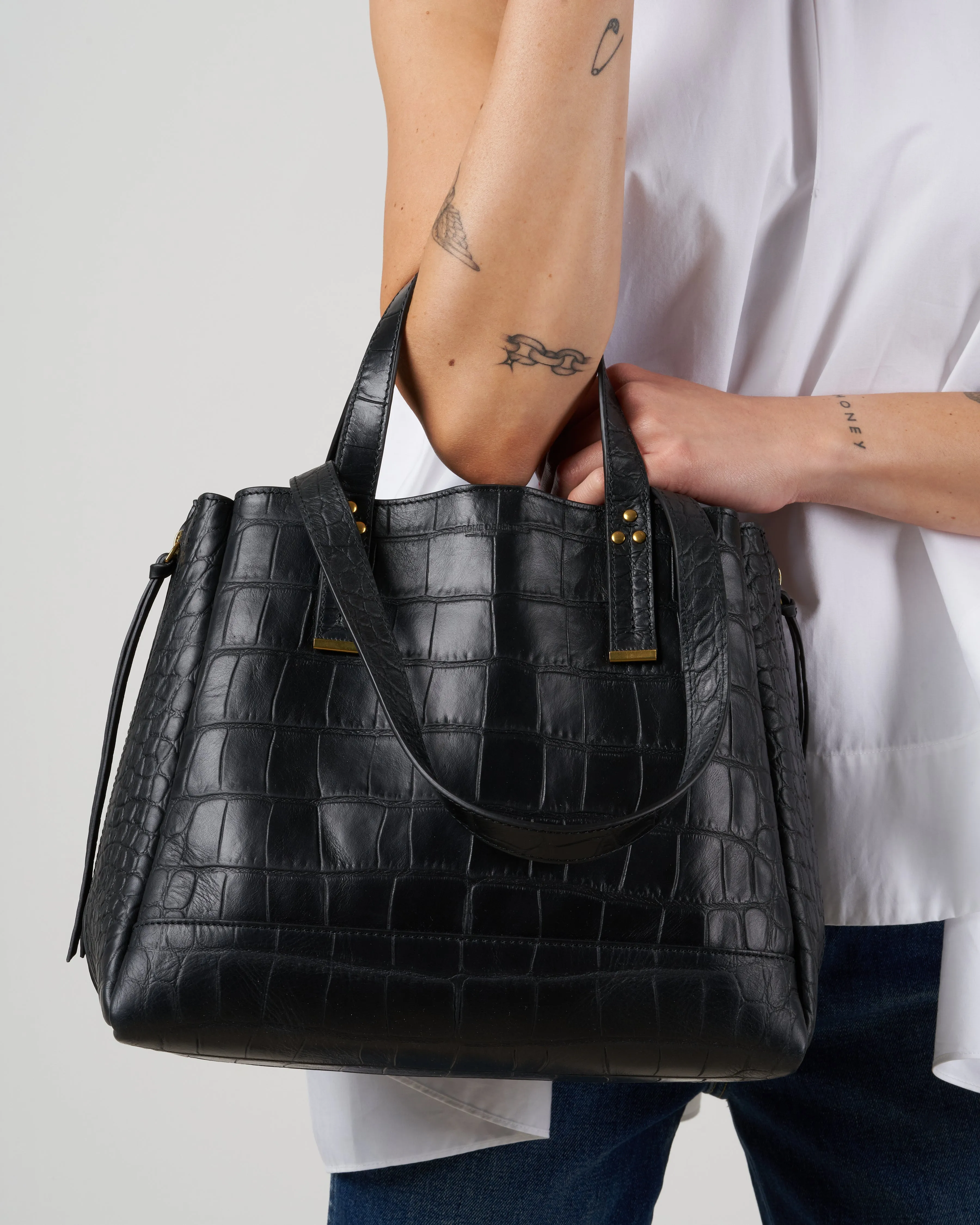 georges m bag - croco noir