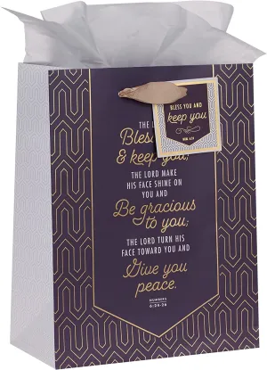 Gift Bag: Bless You And Keep You (Purple, Medium)