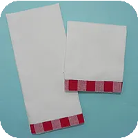 Gingham Trimmed Guest Towel