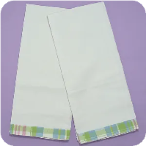 Gingham Trimmed Guest Towel