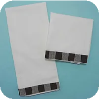 Gingham Trimmed Guest Towel