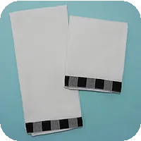 Gingham Trimmed Guest Towel