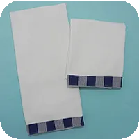 Gingham Trimmed Guest Towel