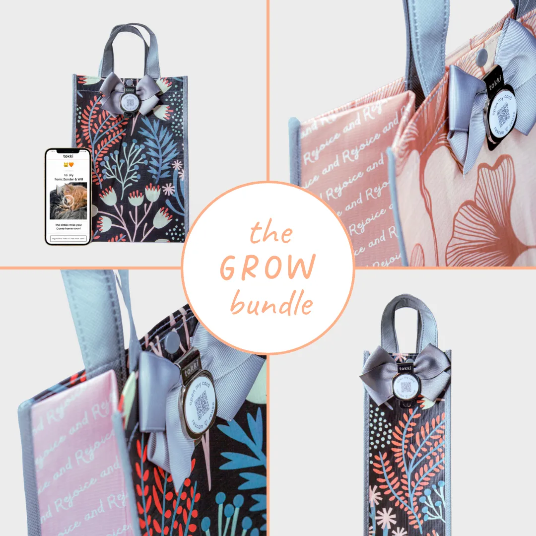 Give Collection | Reusable Gift Bag   QR Greeting Card | 9 Pieces