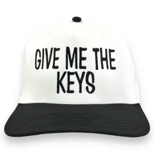 Give me the keys Black brim SnapBack Hat Cap Custom Embroidery