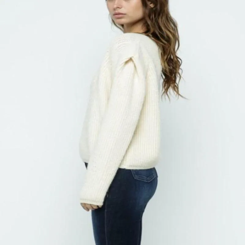 Go Cozy Structured Shoulder Sweater