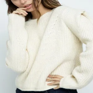 Go Cozy Structured Shoulder Sweater