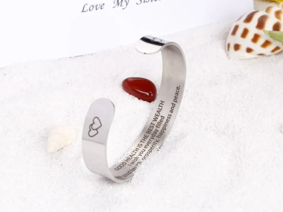 GOOD HEALTH IS THE BEST WEALTH TO MY DAUGHTER BANGLE