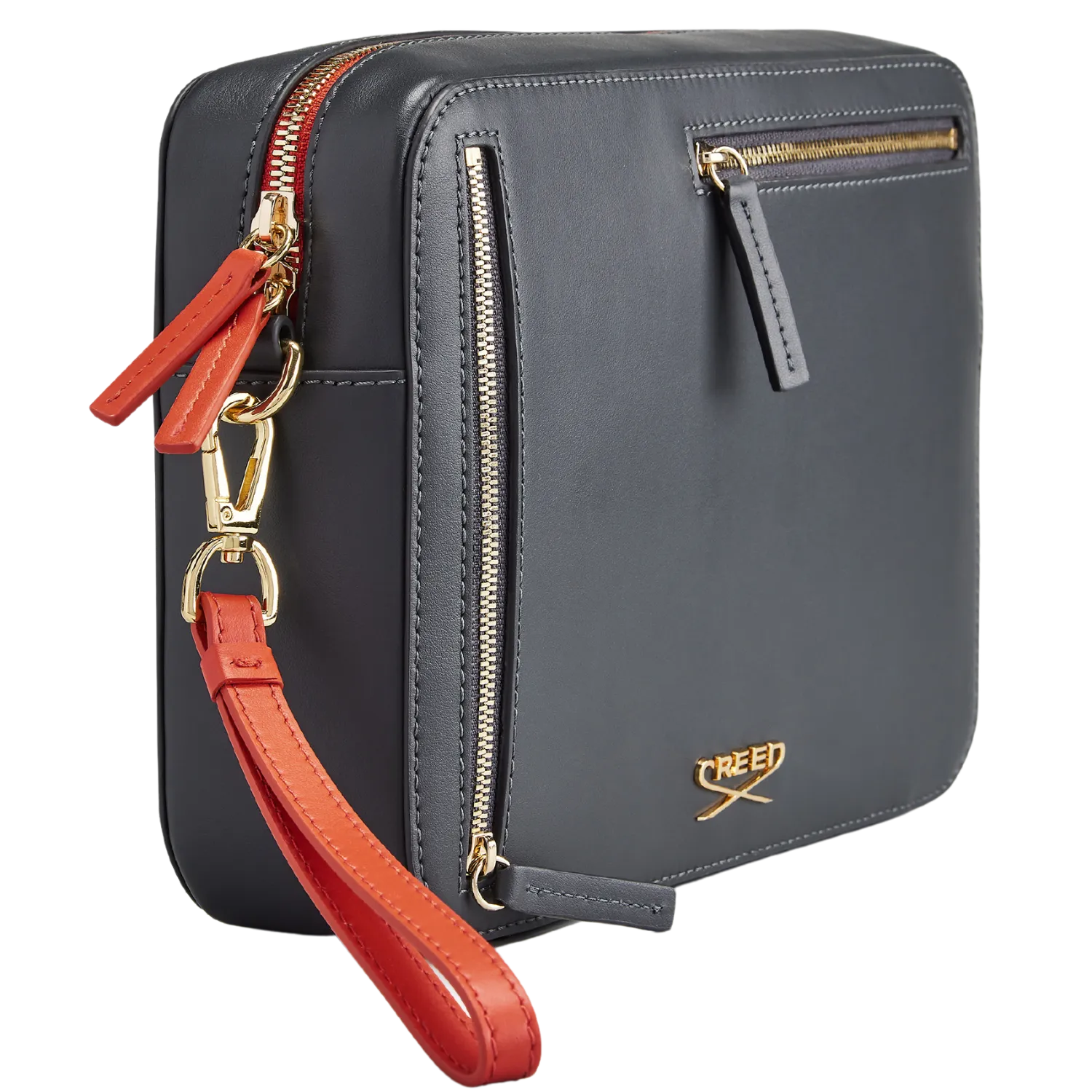 Graphite Large Leather Travel Companion