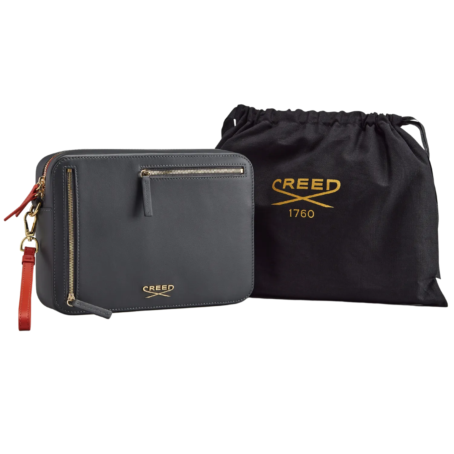 Graphite Large Leather Travel Companion