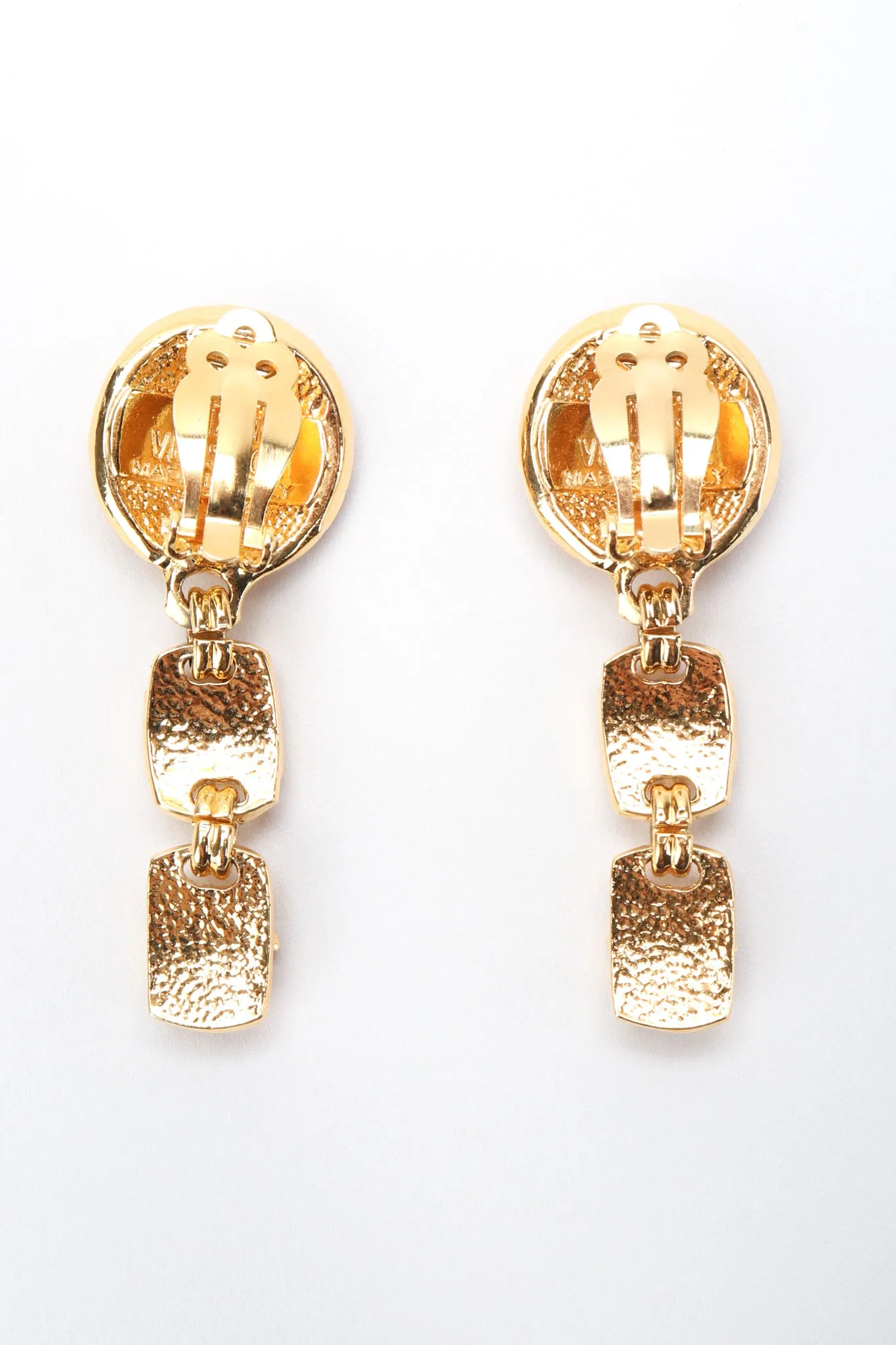Greek Key Medusa Drop Earrings
