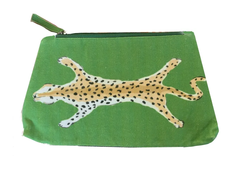 Green Leopard Travel Bag