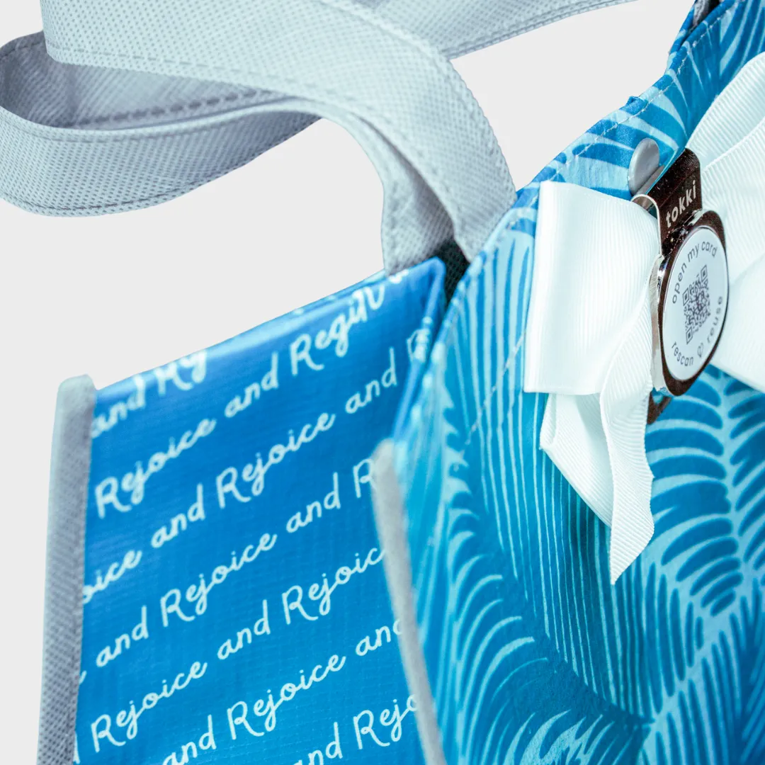 Grow | Wine | Reusable Gift Bag   QR Greeting Card