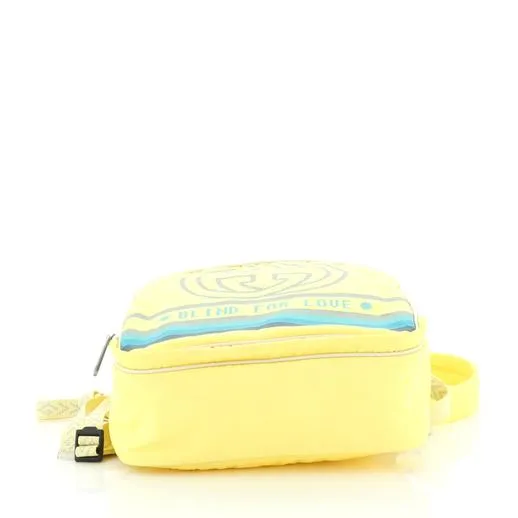 Gucci 80's Patch Nylon Backpack in Yellow