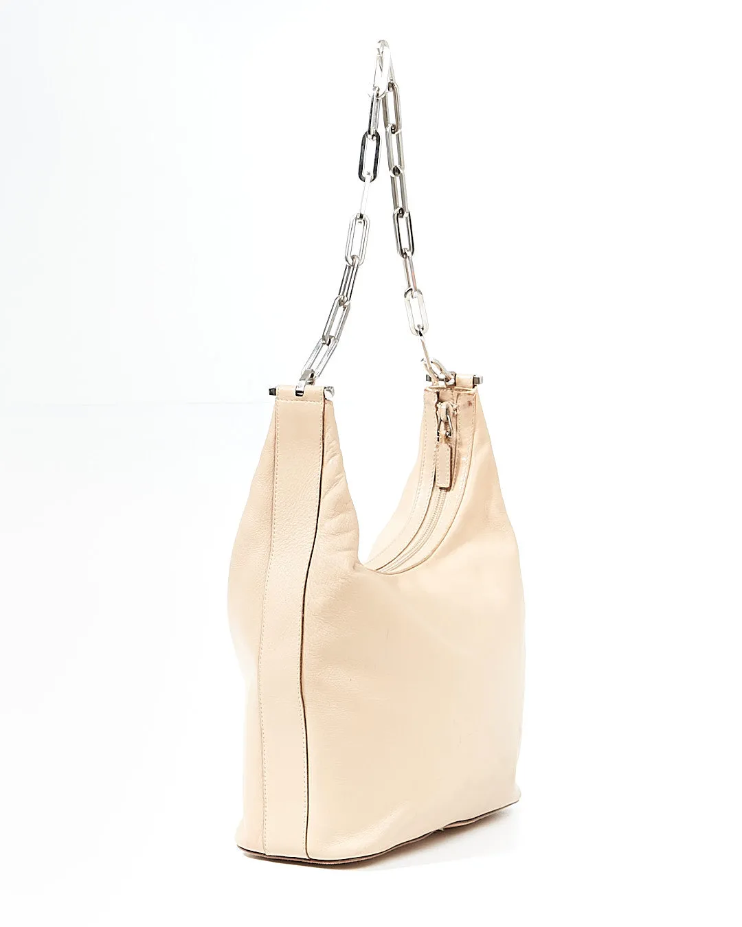 Gucci Beige Vintage Leather Chain Shoulder Bag