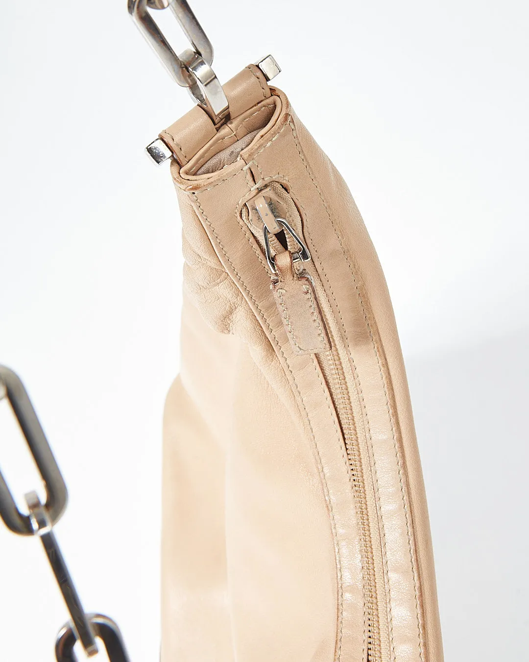 Gucci Beige Vintage Leather Chain Shoulder Bag