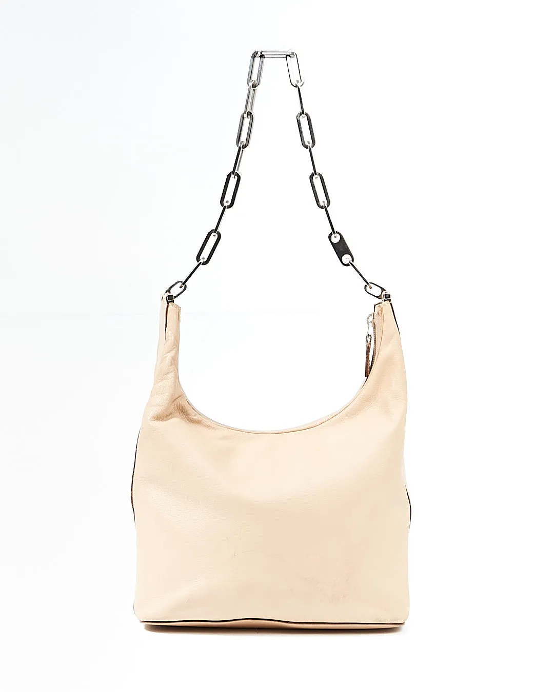 Gucci Beige Vintage Leather Chain Shoulder Bag