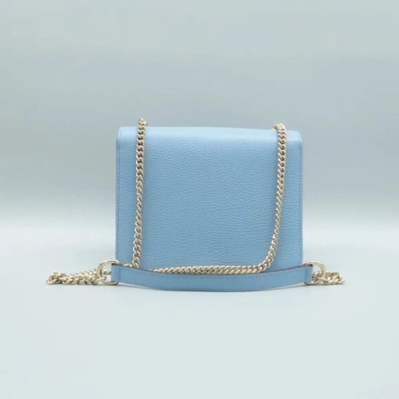 GUCCI Blue Leather Shoulder Bag