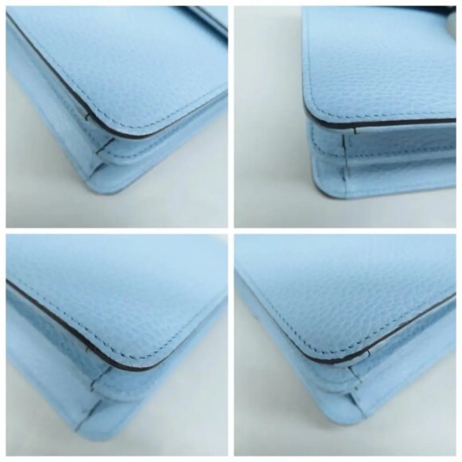 GUCCI Blue Leather Shoulder Bag