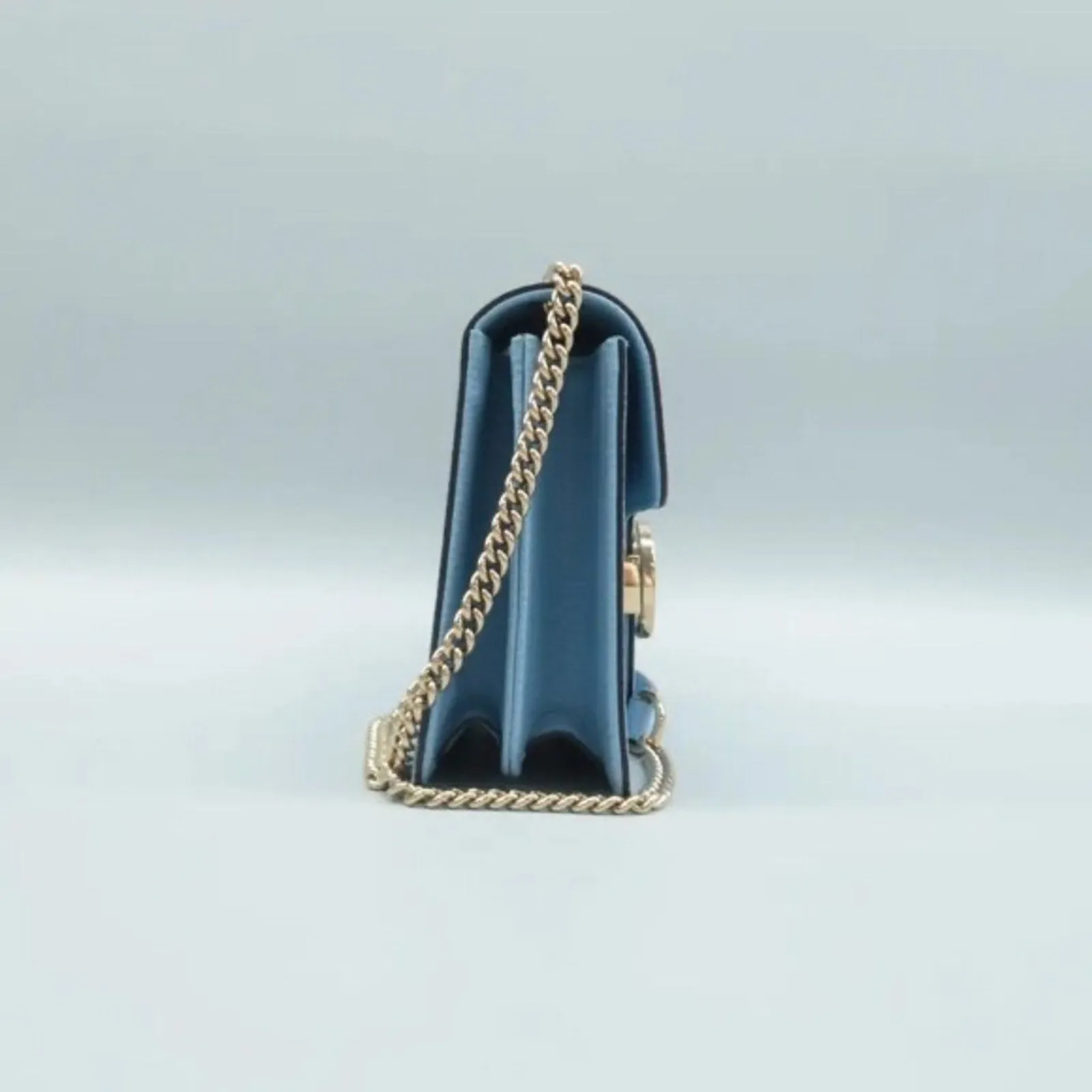 GUCCI Blue Leather Shoulder Bag