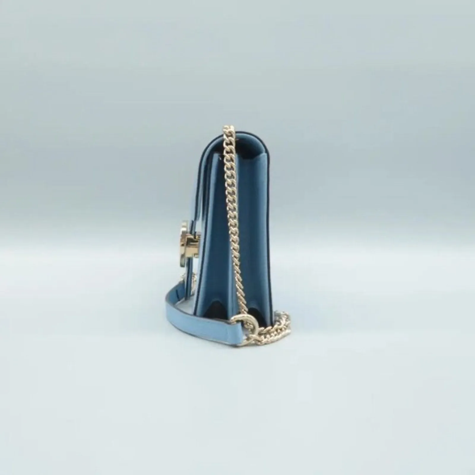 GUCCI Blue Leather Shoulder Bag