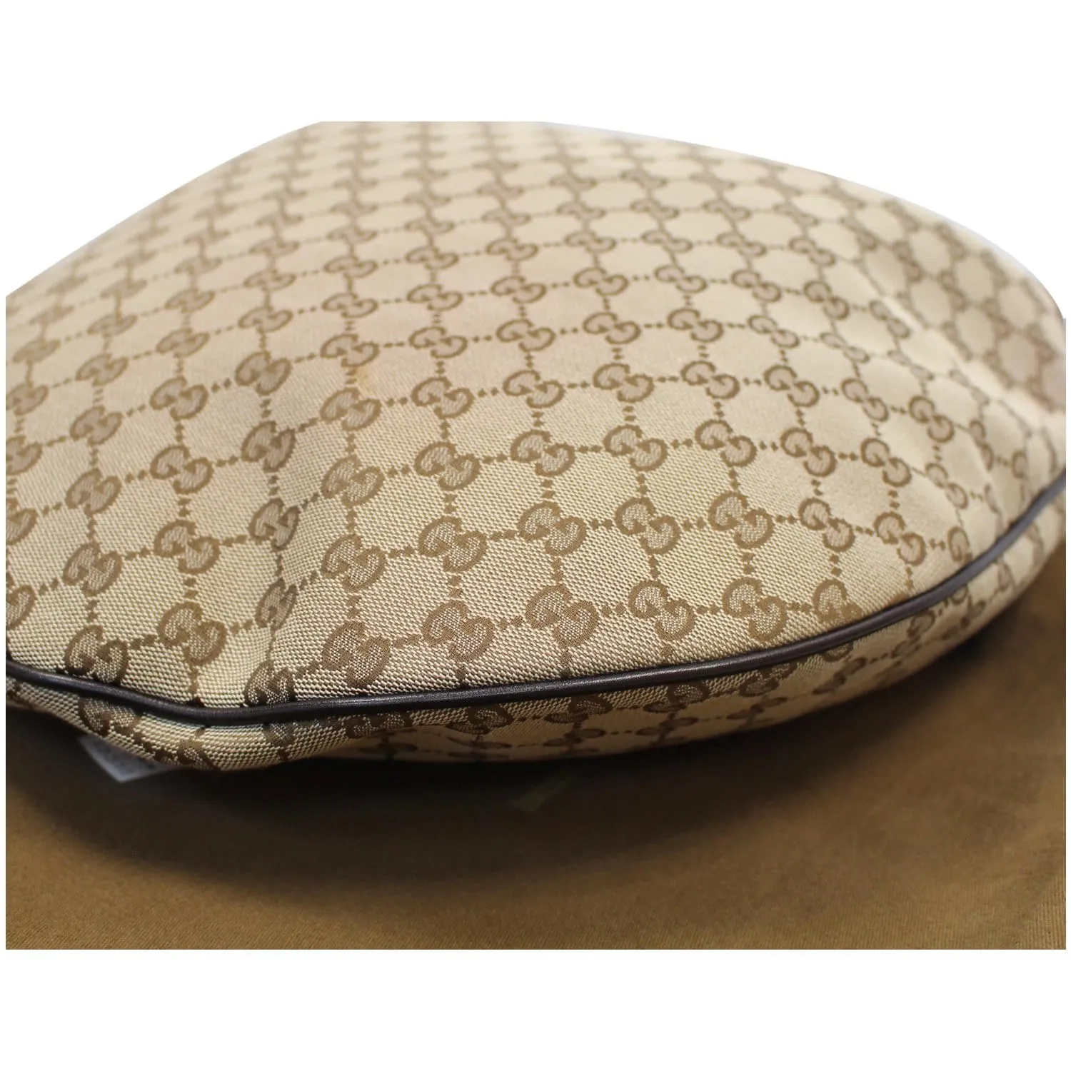 GUCCI GG Canvas Horsebit Catena Hobo Bag Beige 170014