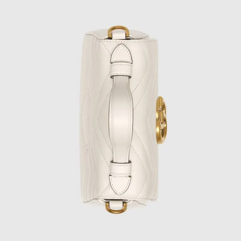 Gucci GG Marmont Mini Top Handle Bag in White