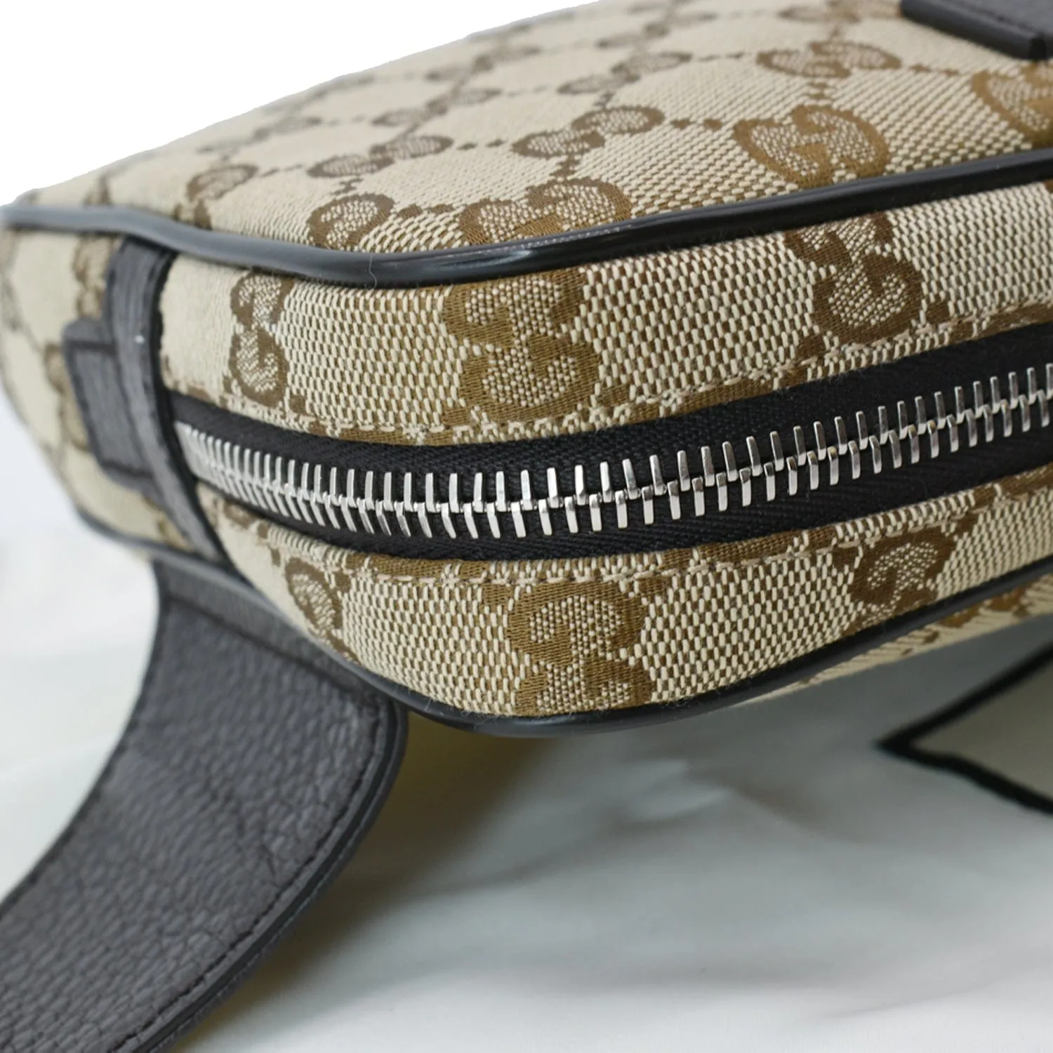 GUCCI GG Monogram Canvas Belt Bag Beige 449174 - 10% Off