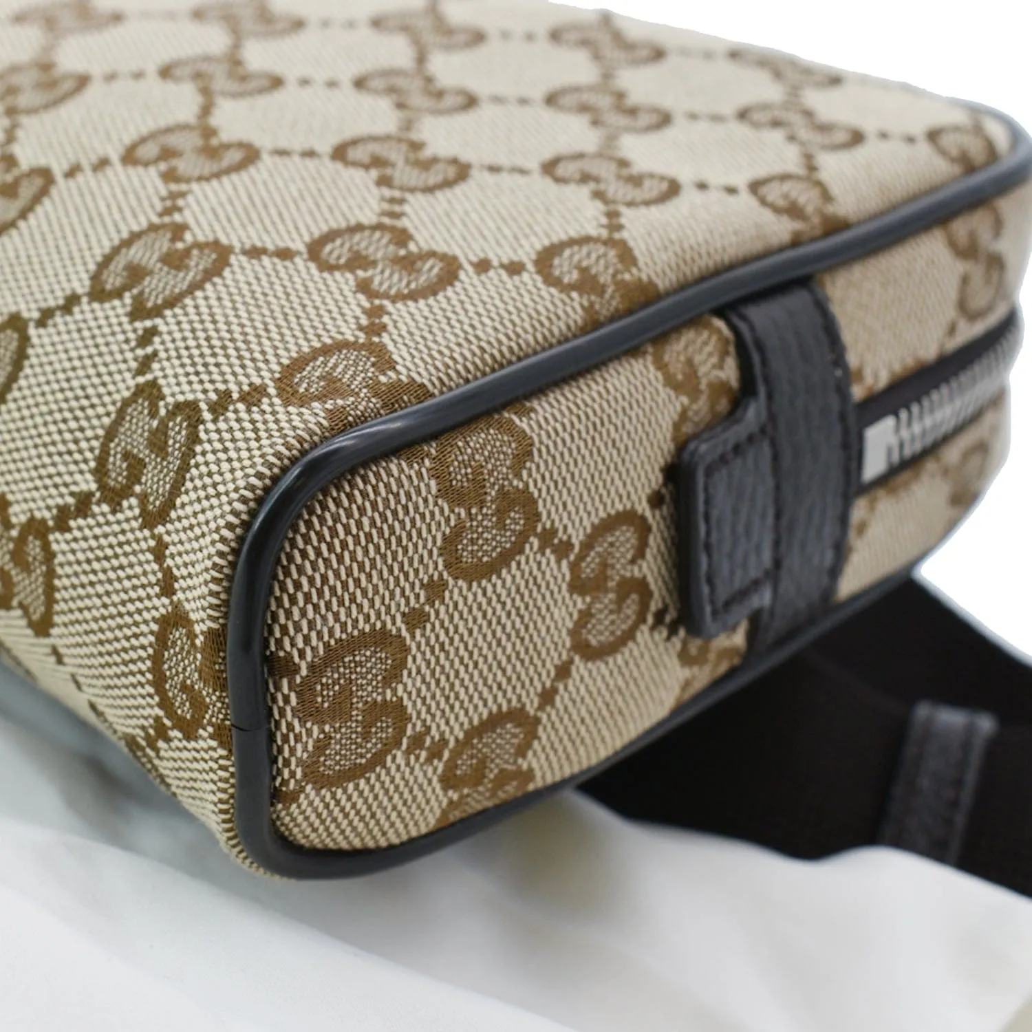 GUCCI GG Monogram Canvas Belt Bag Beige 449174 - 10% Off
