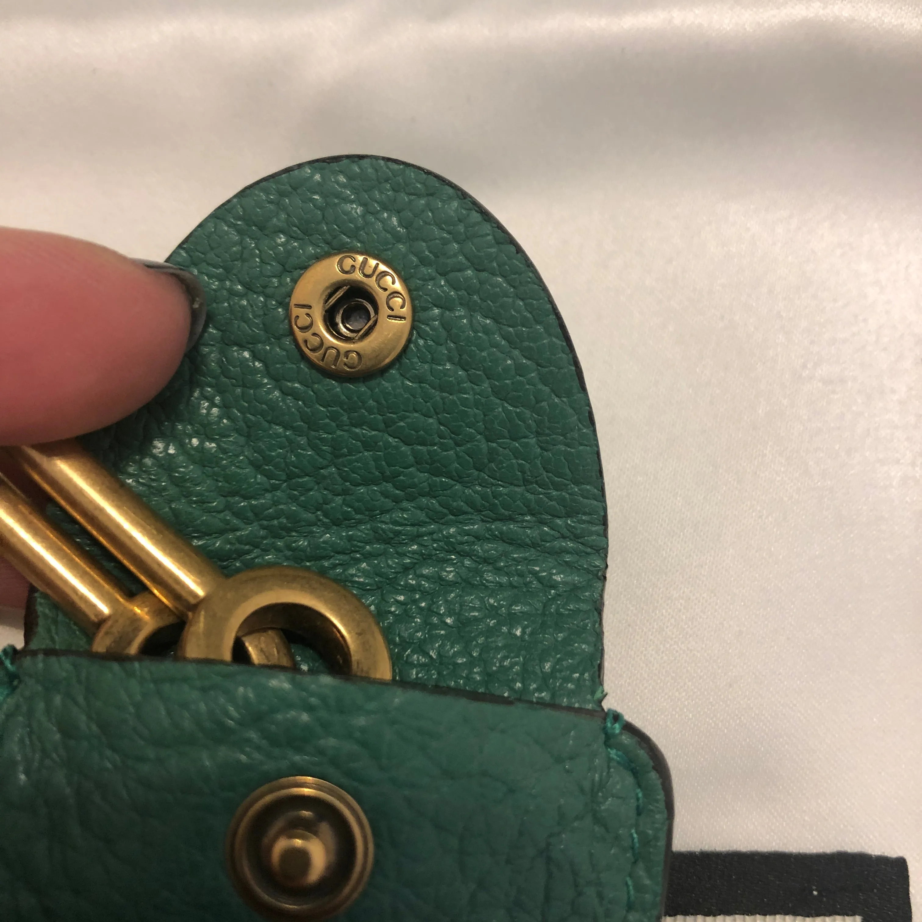 Gucci Messenger Bag with Web in Green