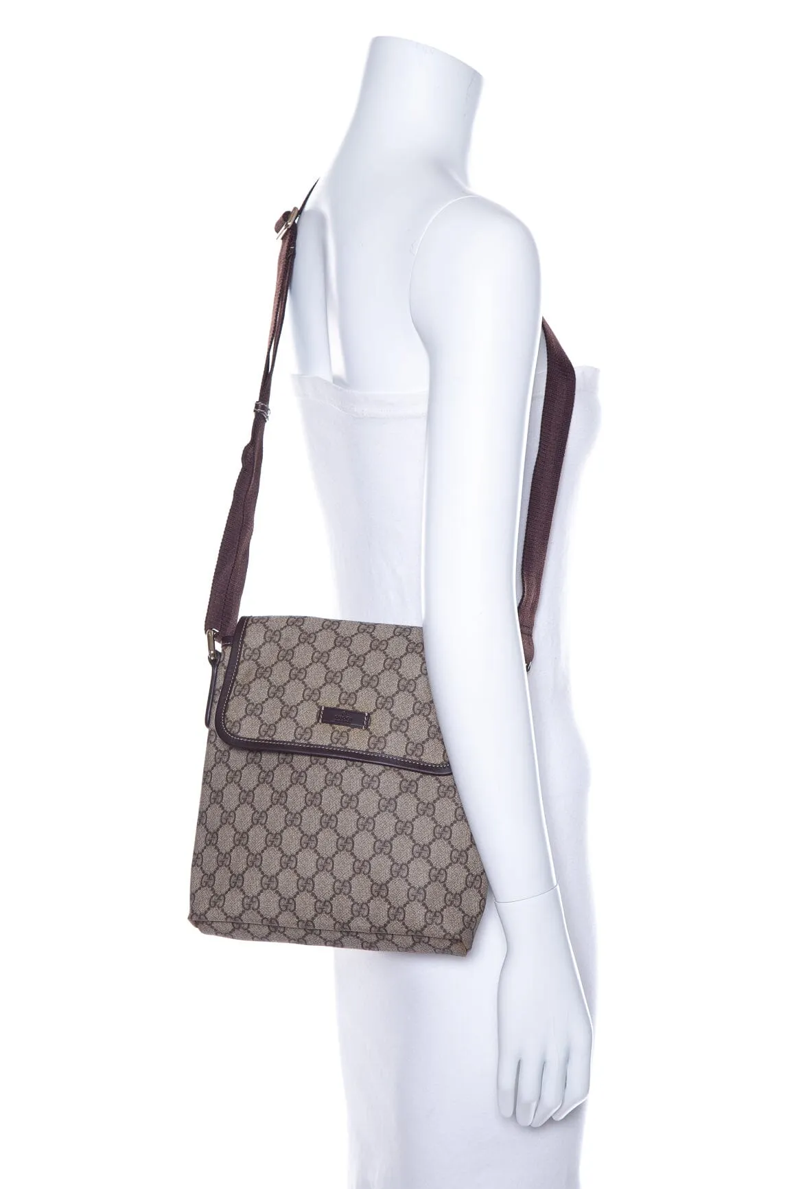 Gucci Monogram Canvas GG Supreme Messenger Bag
