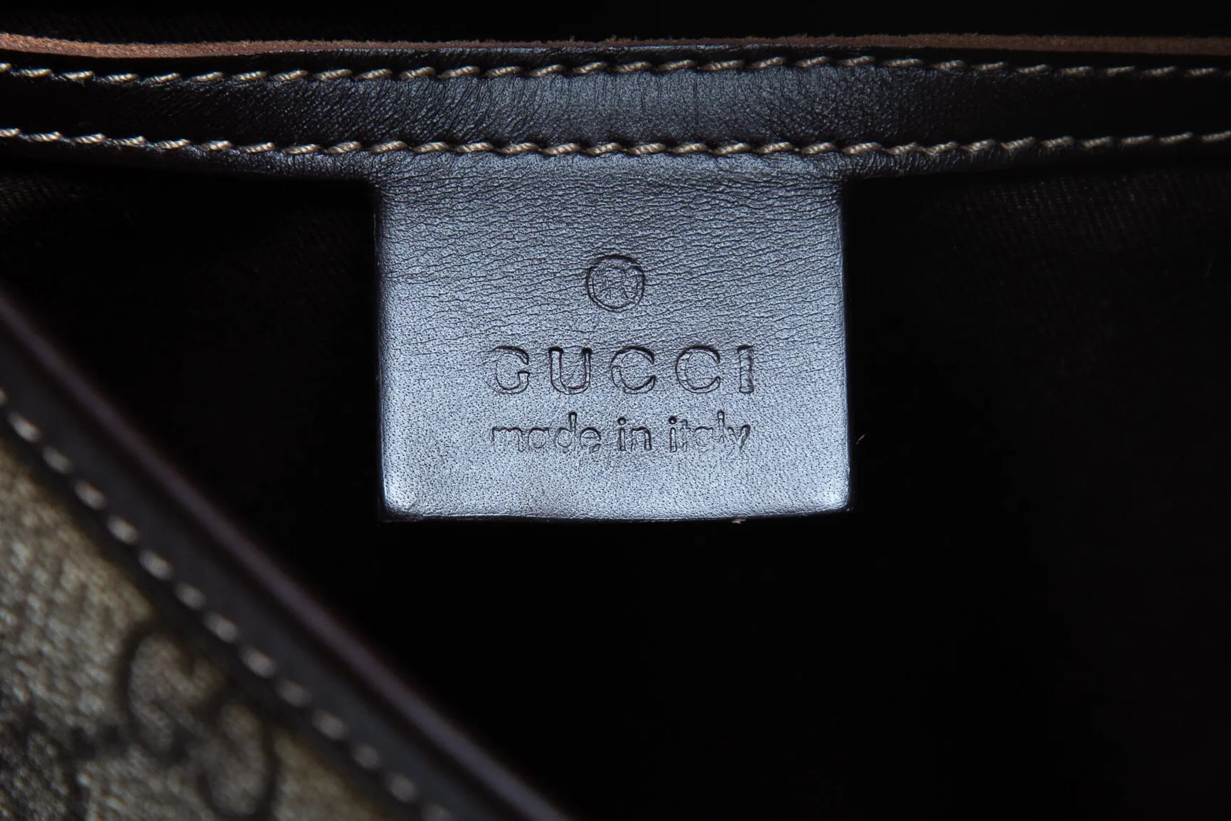 Gucci Monogram Canvas GG Supreme Messenger Bag