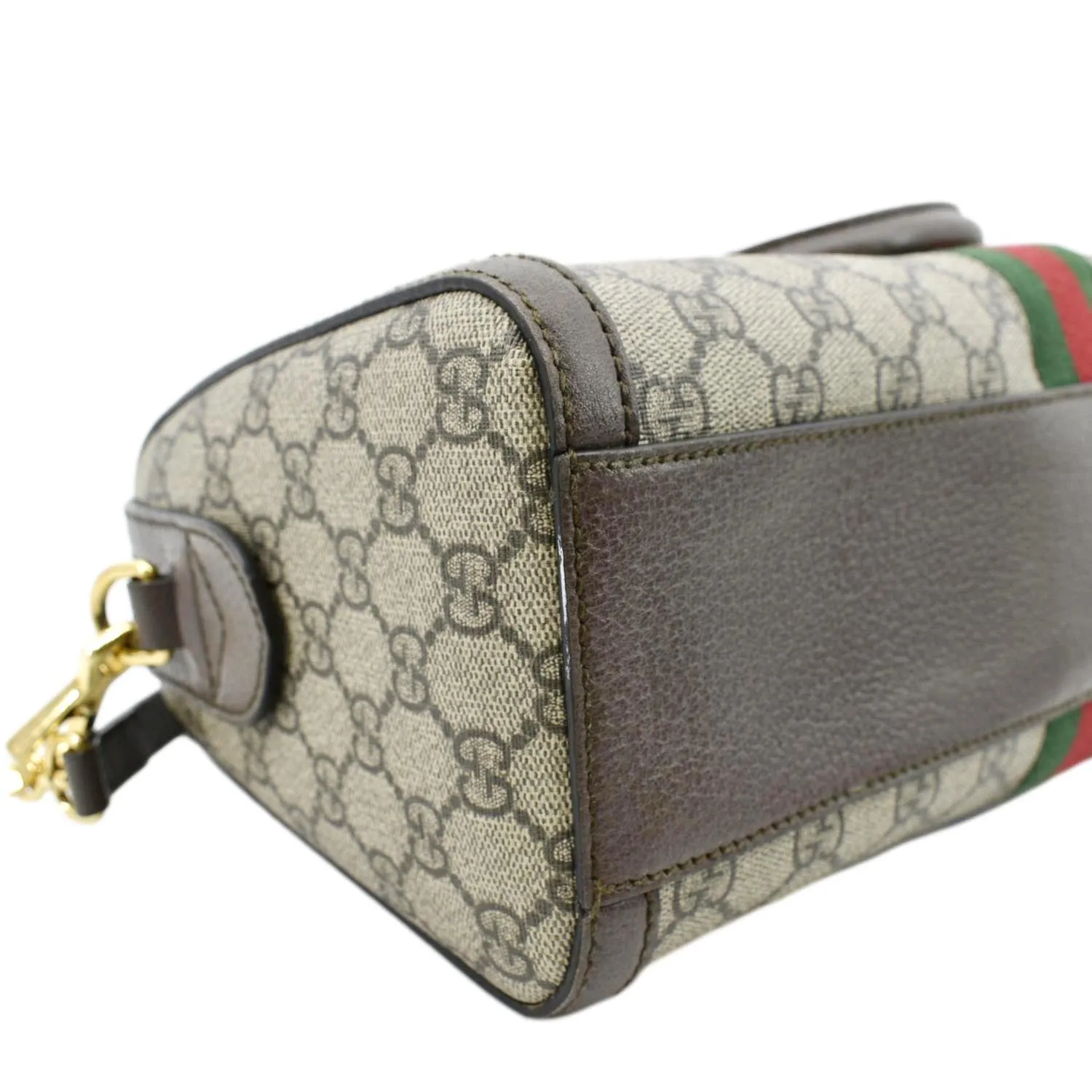 GUCCI Ophidia GG Canvas Medium Top Handle Shoulder Bag Beige 524532