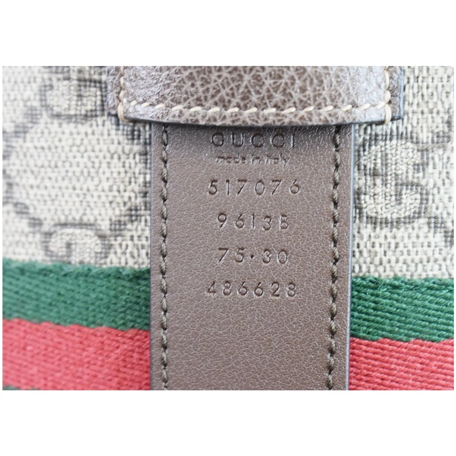GUCCI Ophidia Small GG Supreme Canvas Web Belt Bag Brown 517076
