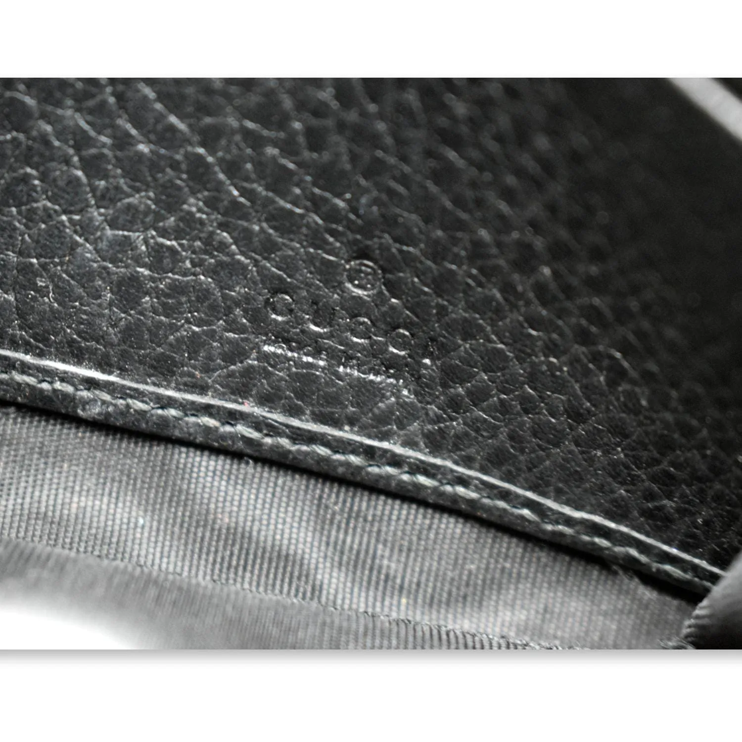 GUCCI Petite GG Marmont Leather Chain Wallet Black 546585