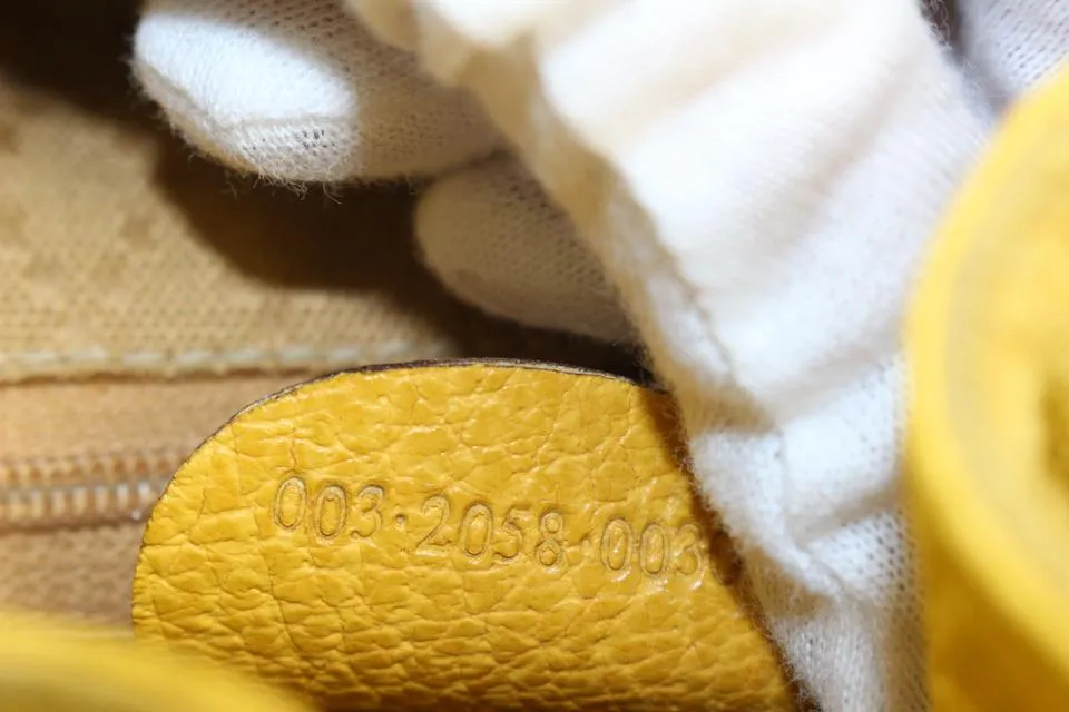 Gucci Yellow Suede Mini Bamboo Backpack 54gz421s