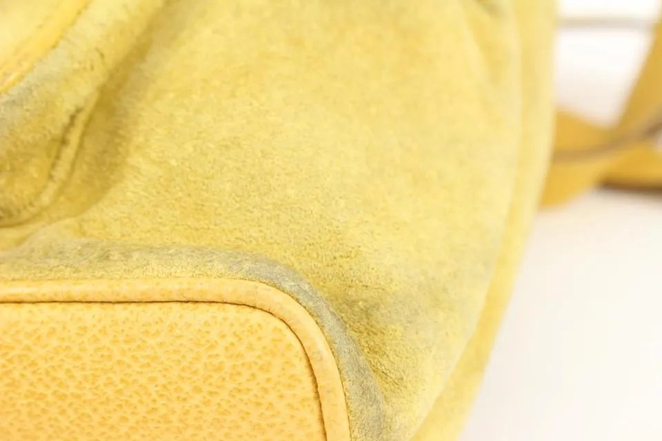 Gucci Yellow Suede Mini Bamboo Backpack 54gz421s