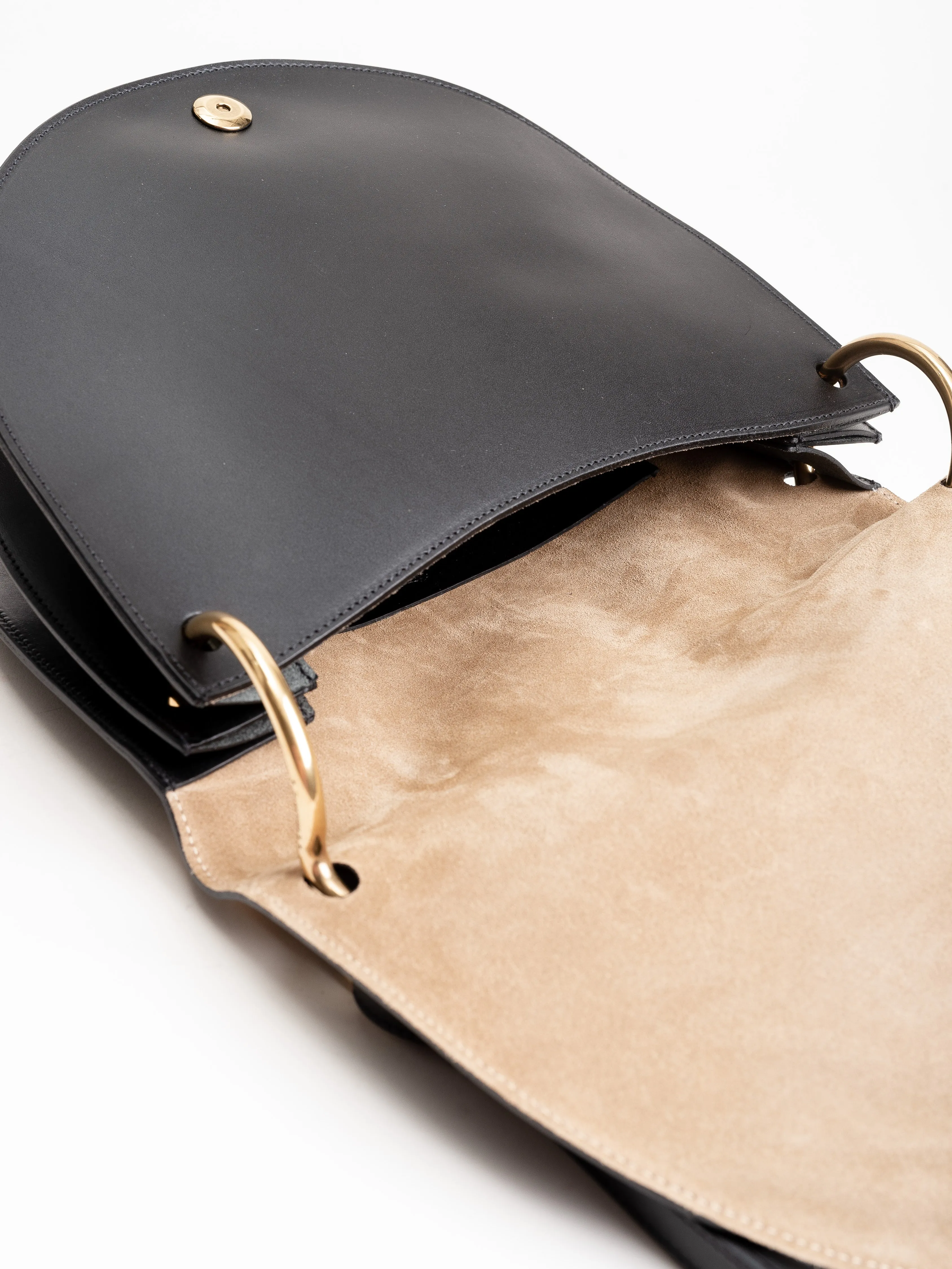 half round bag - nero