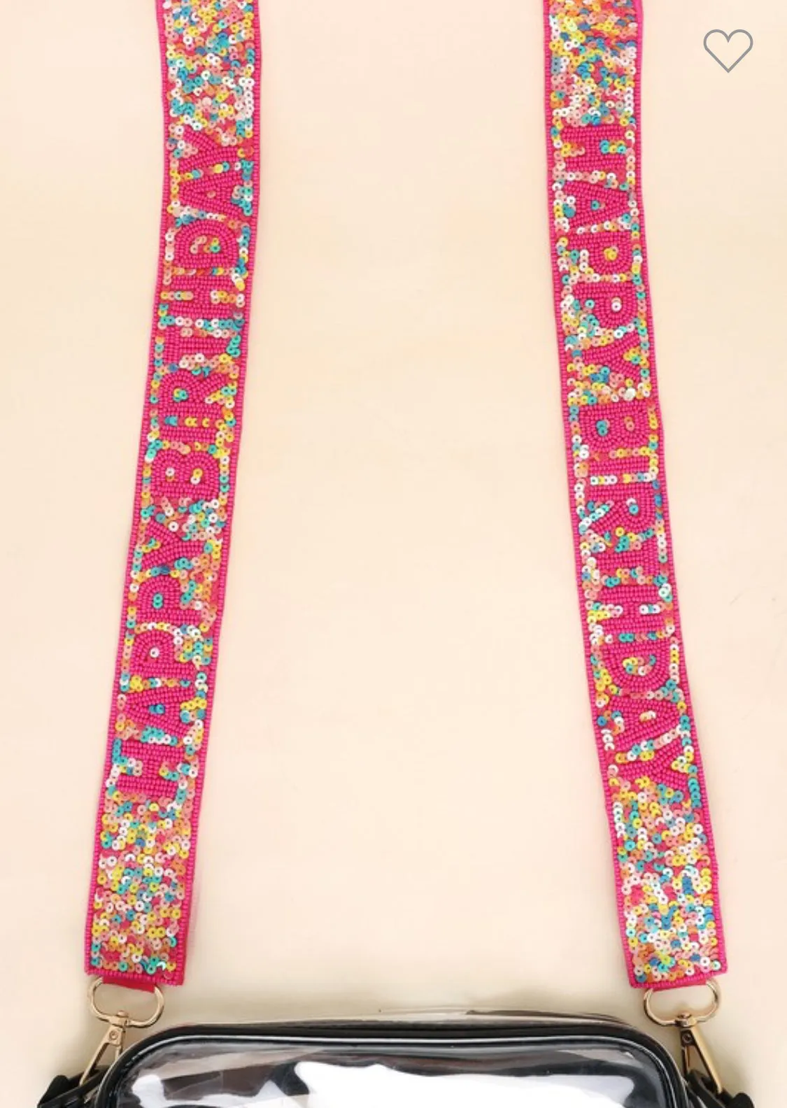 Happy Birthday Beaded Purse Strap