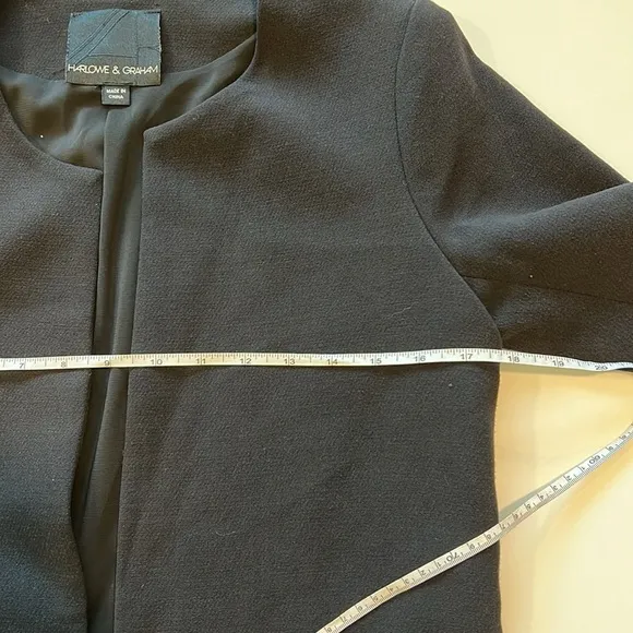Harlowe and Graham - XS, black structured jacket