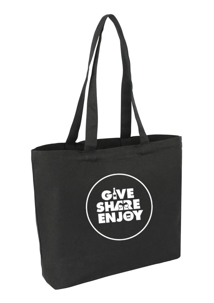 Heavy Cotton / Canvas Bag Farmers Market Black CAN-MKT-BK