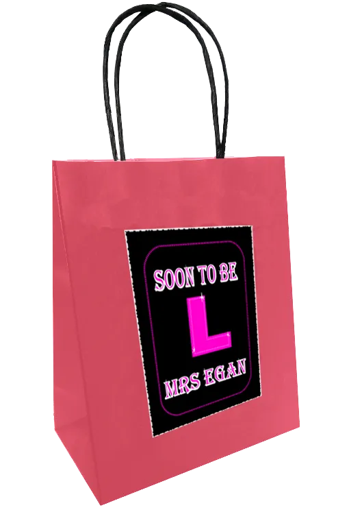 Hen Night Personalised Bride To Be Gift Bag