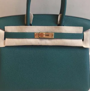 Hermès Birkin 30 Malachite Togo Gold Hardware GHW A Stamp 2017 <!18926835>