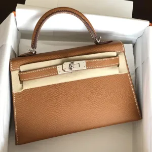 Hermès Kelly 20 Gold Sellier Epsom Palladium Hardware PHW